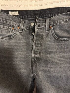 Levi's Washed Gray Straight Jeans